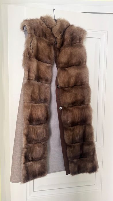 Шуба жилет соболь