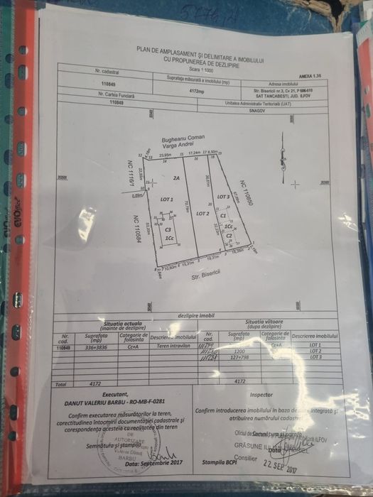 Vand teren 1200 m²