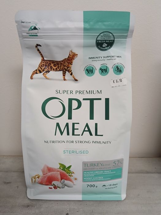 Optimeal храна за котки различни видове 0.700 кг.