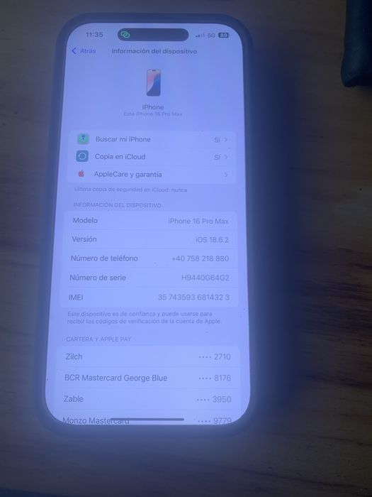 Iphon 16 pro max 256