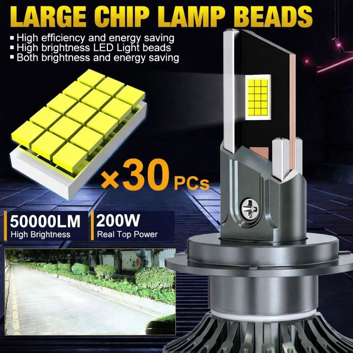 Becuri LED H7 Canbus 12V-24V 50000LM set 2buc