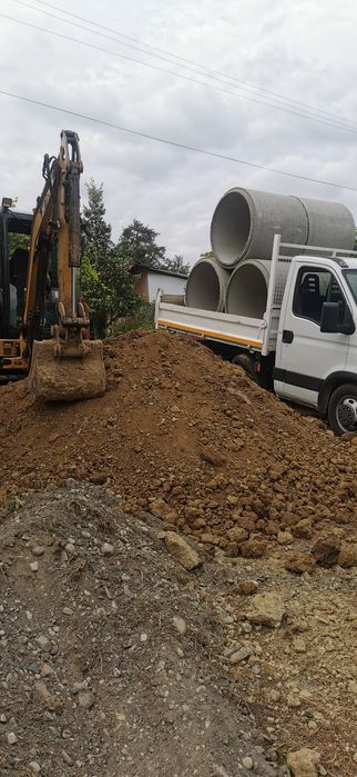 De închiriat miniexcavator 3.5 tone & camionetă basculabilă