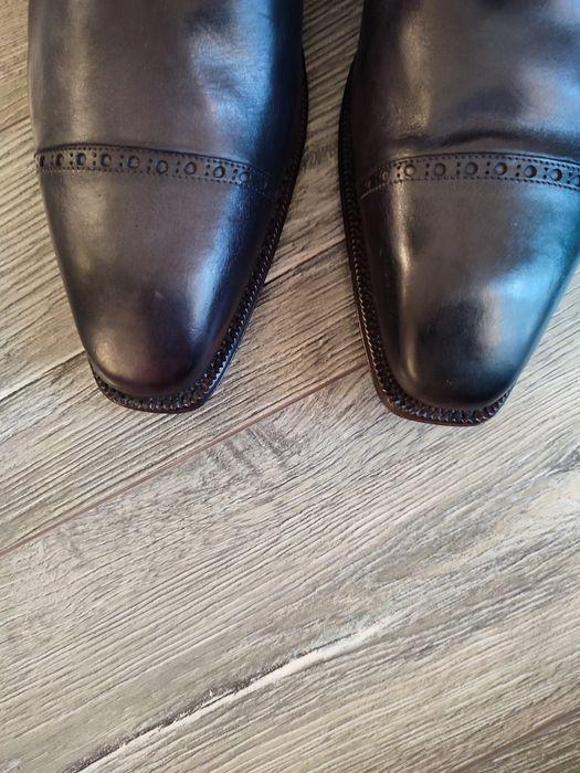 Ghete din piele naturala mărimea 45 culoare maro