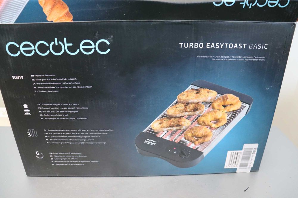 Хоризонтален тостер Cecotec Turbo Easytoast Basic, 900W