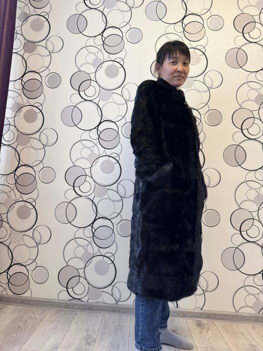 Норковая шуба поперечка