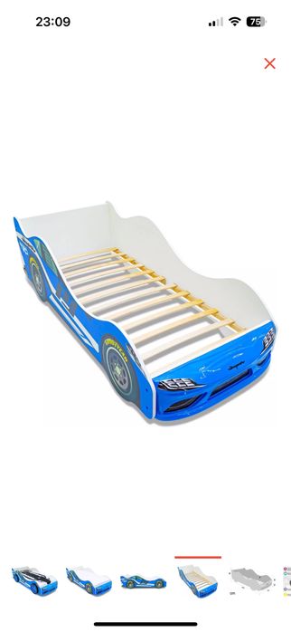 Кровать машинка с матрасом