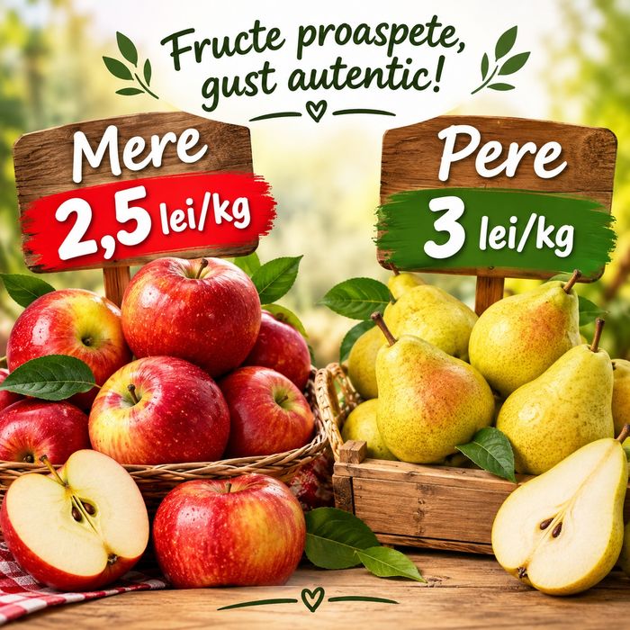 Vând  mere  pere