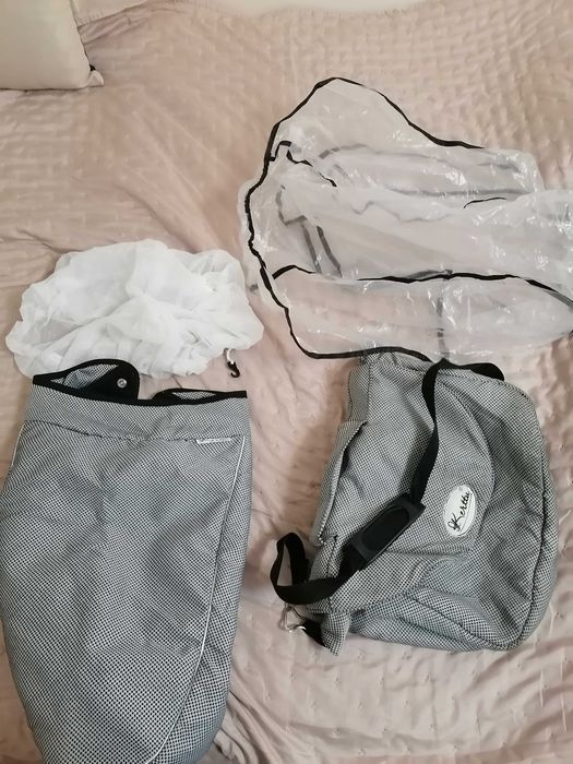 Бебешка количка Alisa 2в1; цвят: черно/бял