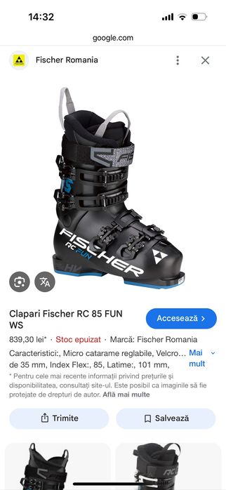 Clapari Fischer RC FUN 85 aproape noi 500 lei