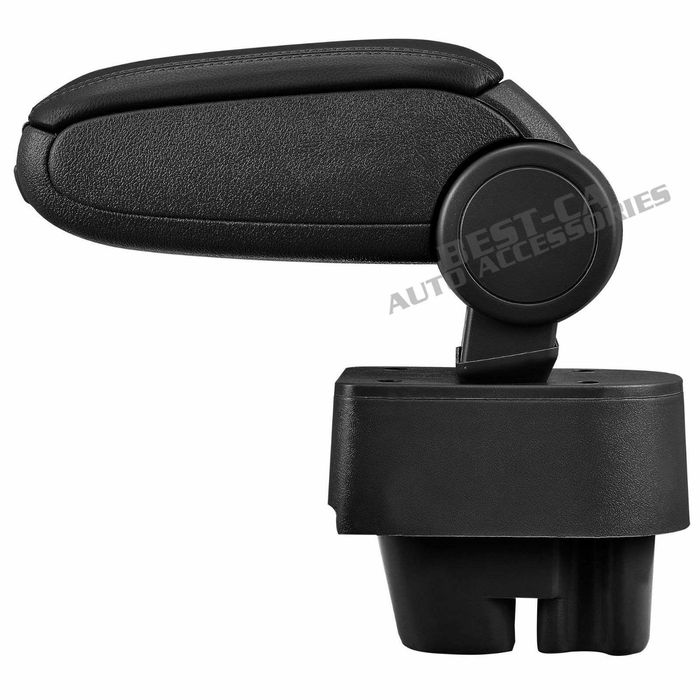 Кожен черен подлакътник за Пежо 207 / Peugeot 207 (2006-2014)