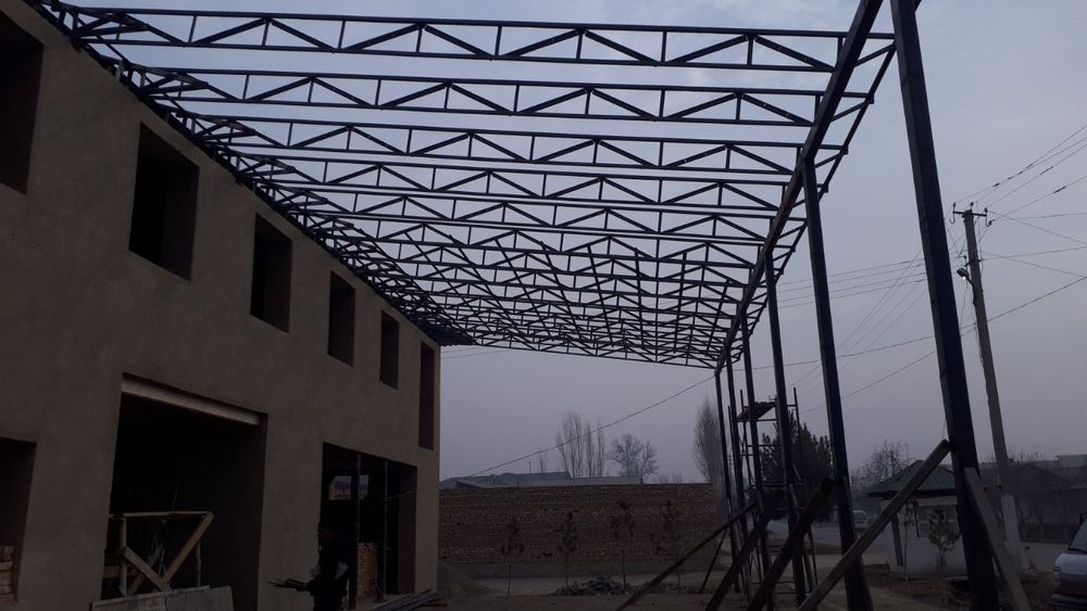 Замонавий иморатларни томини фермасини ясаб берамиз тез ва сфатли