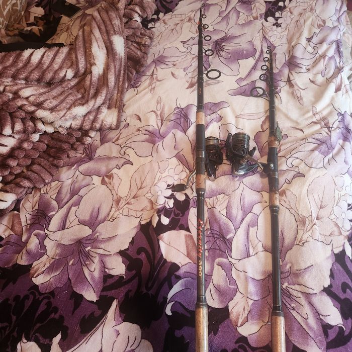 Сигнализатори със стойка две въдици на диамант на един риболов  4 либр