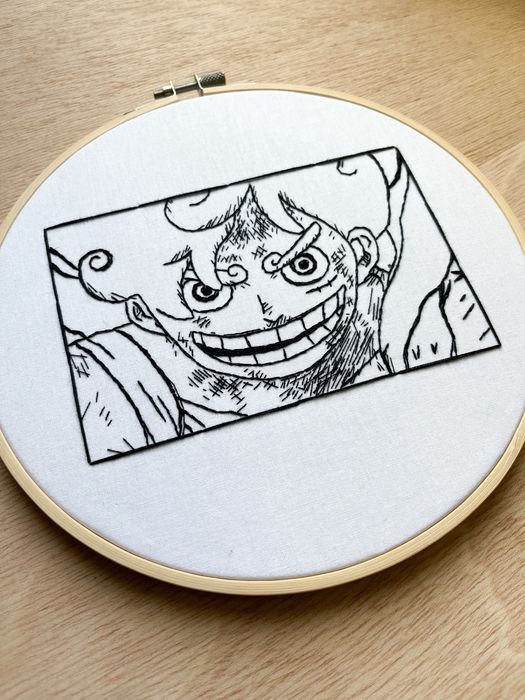 Gherghef tablou cu Luffy din One Piece