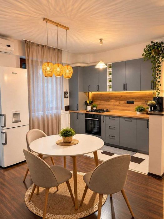2 Camere Renovat 58.7MP Podul Constanța-Bucurestii Noi-Soseaua Chitilei Mobilat Utilat Complet Clasa A-Centrala Proprie in spate Akcent City Marmura