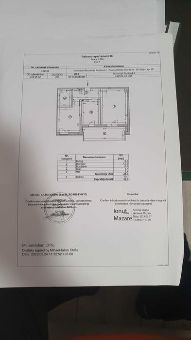 Vand apartament doua camere decomandat