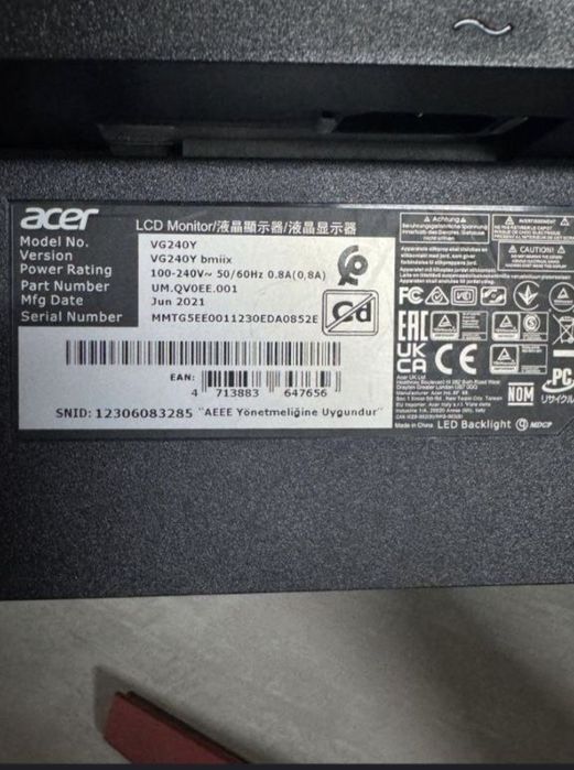 Монитор acer nitro vg0