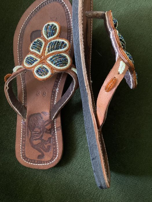 Дамски чехли естествена кожа