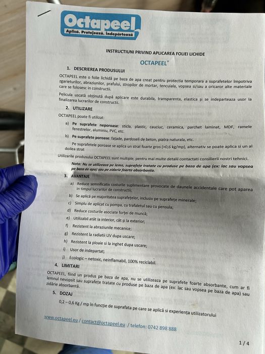 Octapel folie lichidă