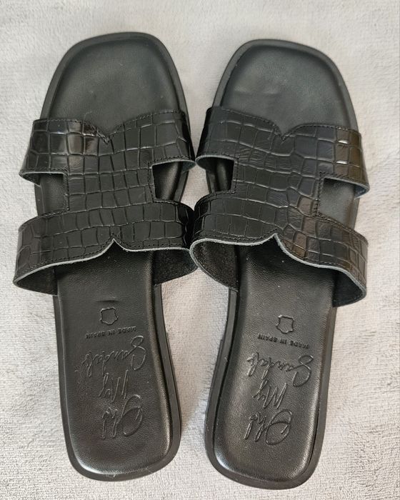 Дамски летни чехли OH MY SANDALS.етествена кожа ,38номер 15€.Нови