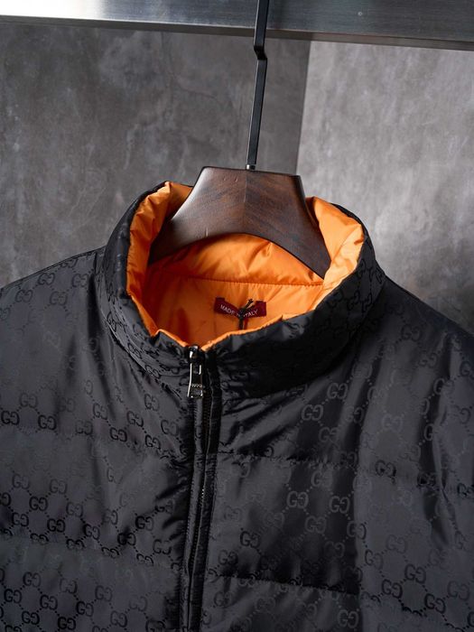 Gucci GG Nylon Zipper Fleece Stand cămașă inversabilă
