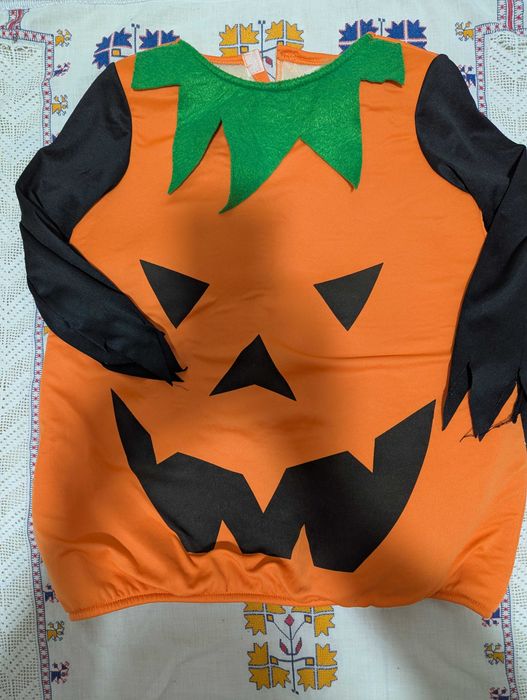 Costum " ItsImagical" Halloween 3-5 ani  Schelet + Dovleac Set complet