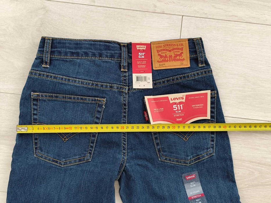 Blugi Jeans Levi's 511  baieti, slim fit, stretch, 12 ani, 152 NOI