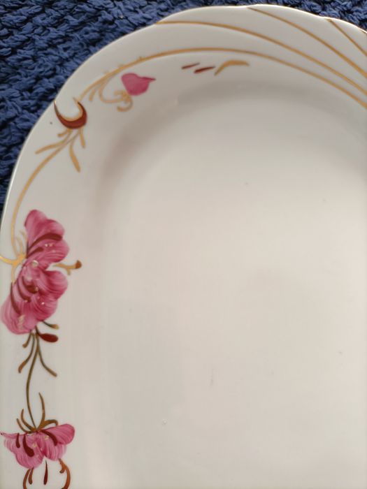 Platou oval  elegant pictat manual