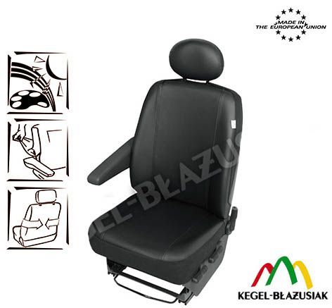 Husa auto scaun sofer microbuz imitatie piele pentru Citroen Jumper Fiat Ducato Iveco Daily Mercedes Sprinter Opel Movano Peugeot Boxer Renault Master VW Crafter LT T4 T5