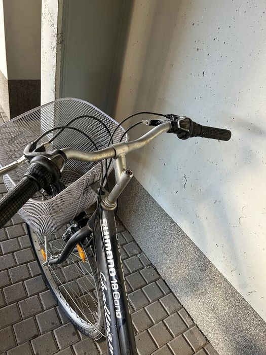 bicicletă cu coș și sonerie