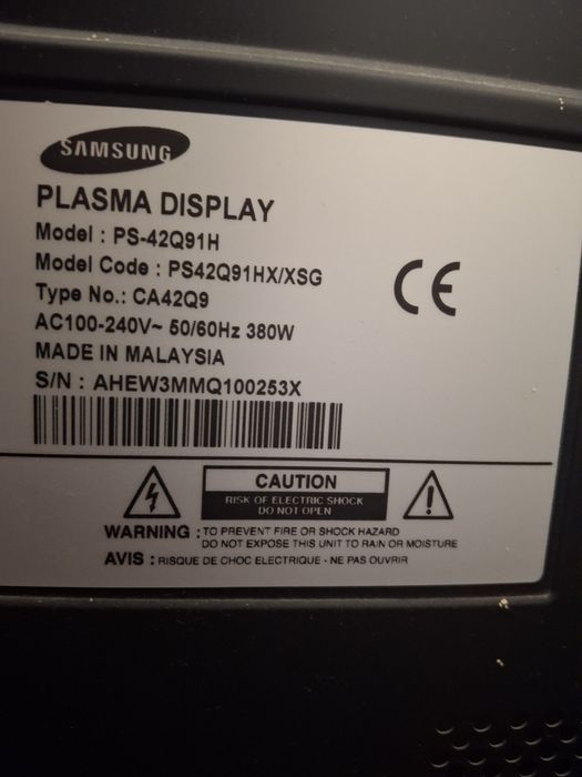Телевизор Samsung 42 дюйма Plasma, отличное состояние