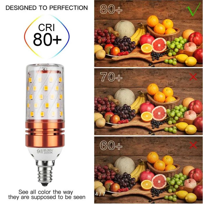 9W LED лампа  E-14 Тилла толадан