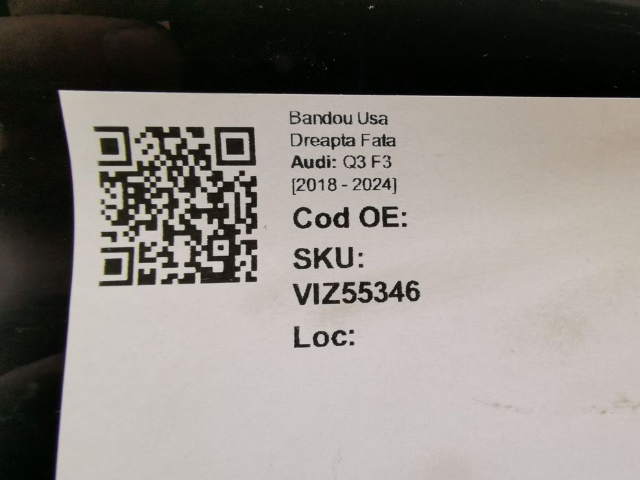 Bandou Usa Dreapta Fata Audi Q3 F3 2018 2019 2020 2021 2022 2023 2024