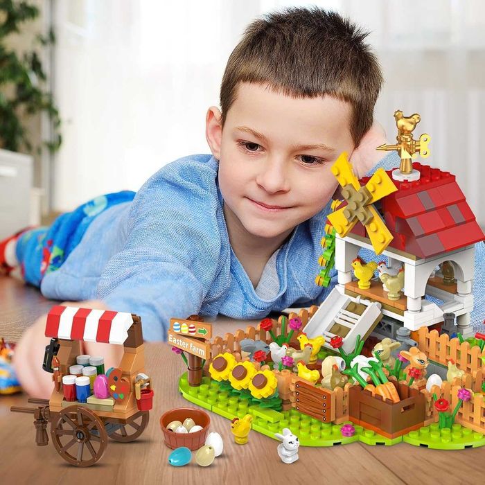 HOGOKIDS Великденски комплект за построяване на ферма, 397 части