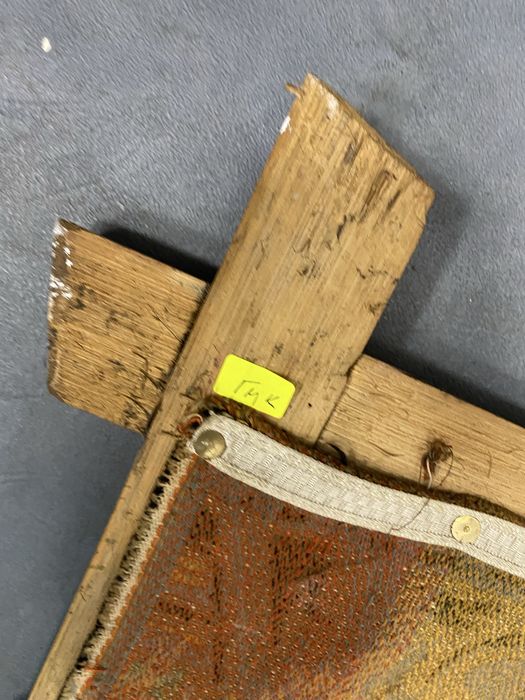 Стар френски гоблен с рамка от бамбук 140/60 см