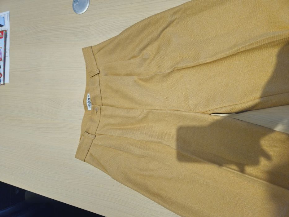 Pantaloni Palazzo cu dunga si buzunare laterale