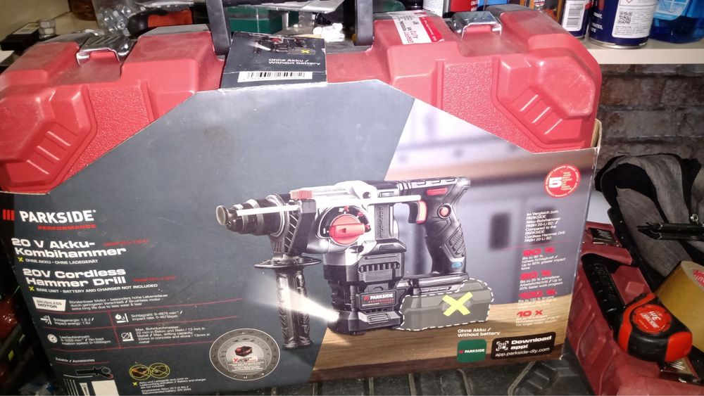 Акумулаторен перфоратор Parkside Performance 20V (Безчетков) - НОВ