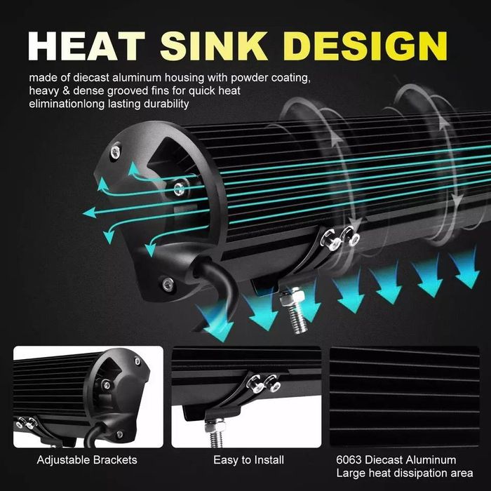 халоген диоден wl5936r-flood работна лампа 36w cree light bar ...