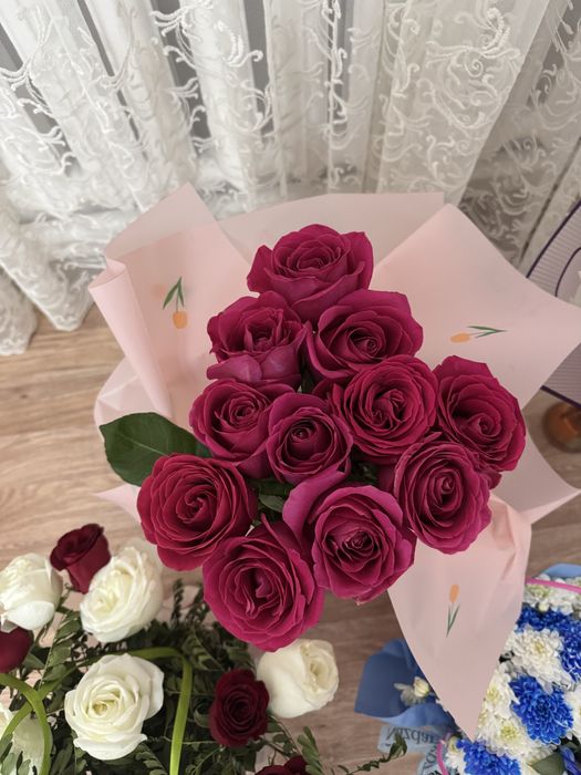 Цветы розы 11 штук