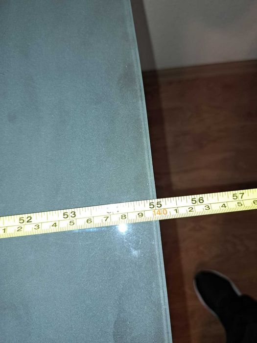 Masa din sticla cu picioare inox 140x90cm + 4 scaune