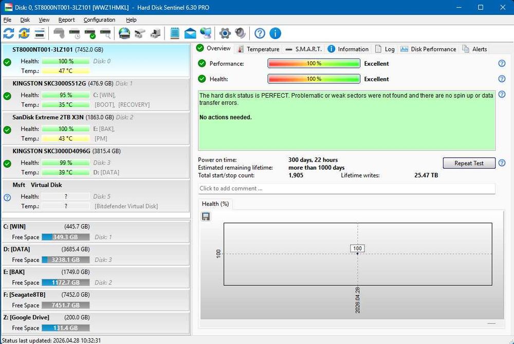 Hard Disk Intern Seagate IronWolf Pro 8TB SATA-III 7200RPM 256MB ST8000NT001 (Garantie 12.03.2028)