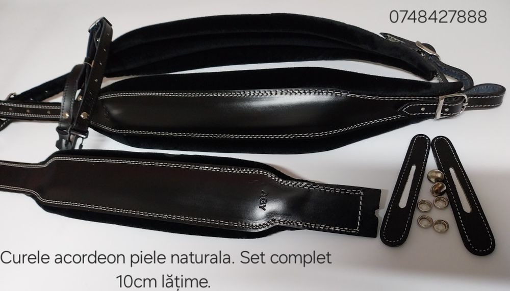 Curele acordeon piele naturală și catifea
