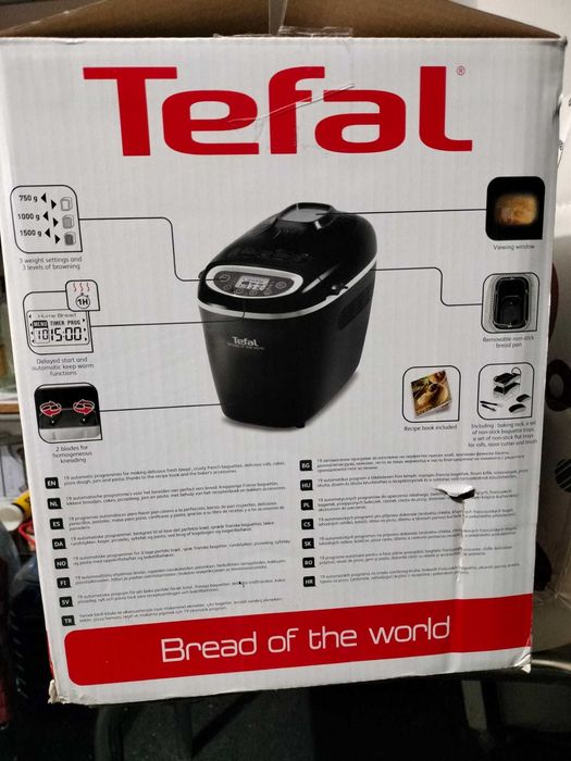 Mașină de pâine Tefal PF611838, 1500gr. 19 programe, în garanție