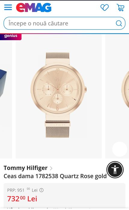Tommy Hilfiger Ceas dama 1782538 Quartz Rose gold, produs NOU