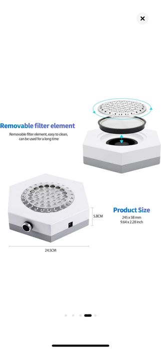Colector /aspirator praf unghii, nou, nefolosit