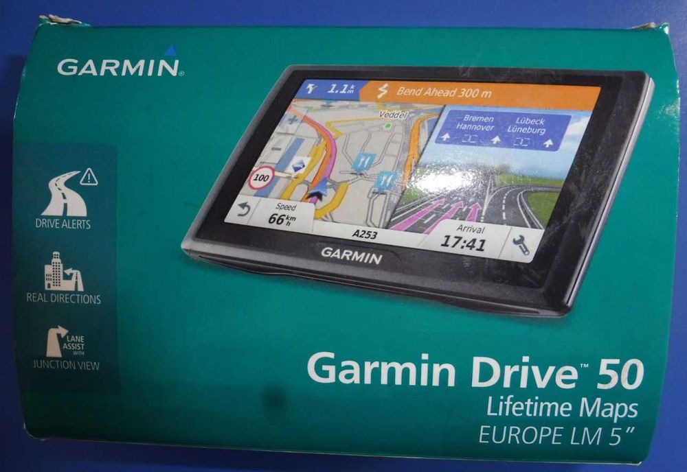 Навигация GPS - GARMIN DRIVE LM 50, доживотни карти Европа,  Lifetime Maps, EUROPE LM,  5 инча, преносима