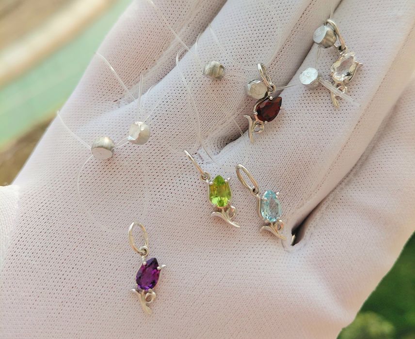 Кулоны Серебро 925. С натуральными Камнями.