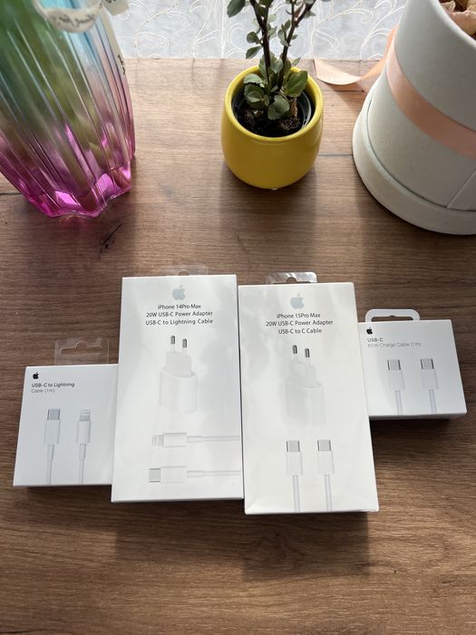 Incarcator si cablu Iphone usb c sau lighting originale