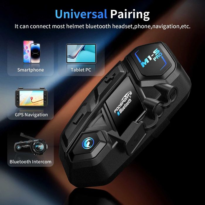 M1S Pro Bluetooth Intercom Headset