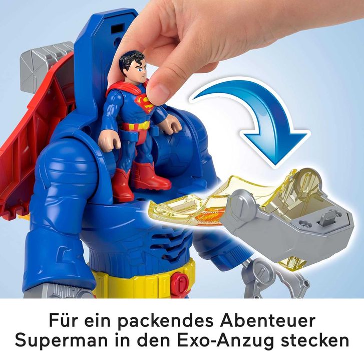 Супермен с екзо костюм като робот 30см със светлини звуци Fisher Price