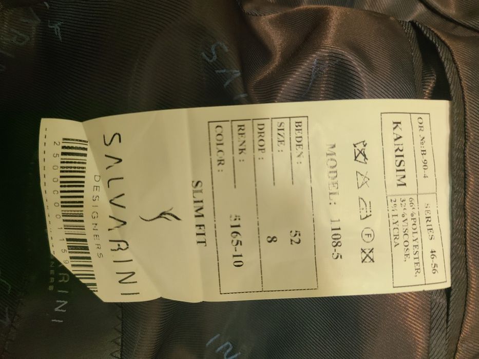 Костюм шим комплект SALVARINI, туй ва тадбирлар, укиш учун